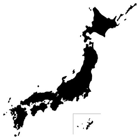 日本地図 白黒